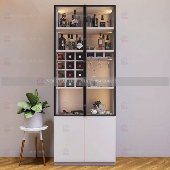 Tủ Rượu Trang Trí Gỗ Đẹp TRG002